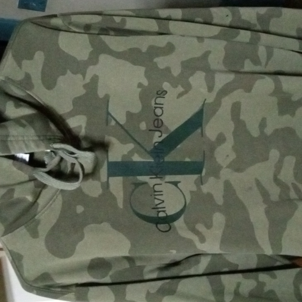 Calvin Klein Performance sweatshirt hoodie top XL camo Camouflage women's jacket